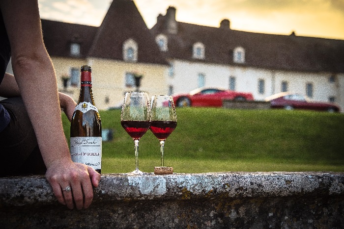A glass of wine